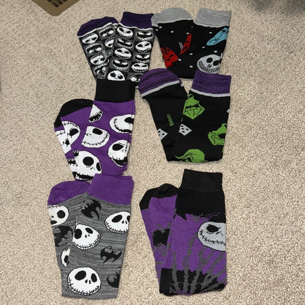 Nightmare before Christmas Jack Skellington Adult Socks